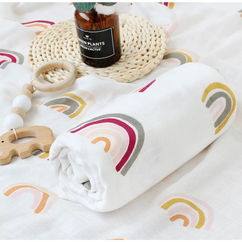 Swaddle - Organic - Pastel Rainbow.
