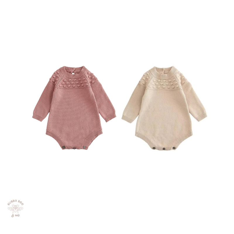 Knitted Spot Detail - Romper.