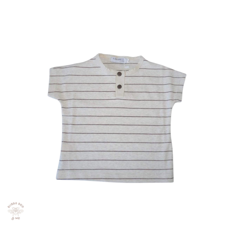Unisex box T shirt fine stripe, Bubba Bee & Me.