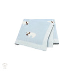 knitted baby blanket,blue colour,polar bear pattern, Bubba Bee & Me.