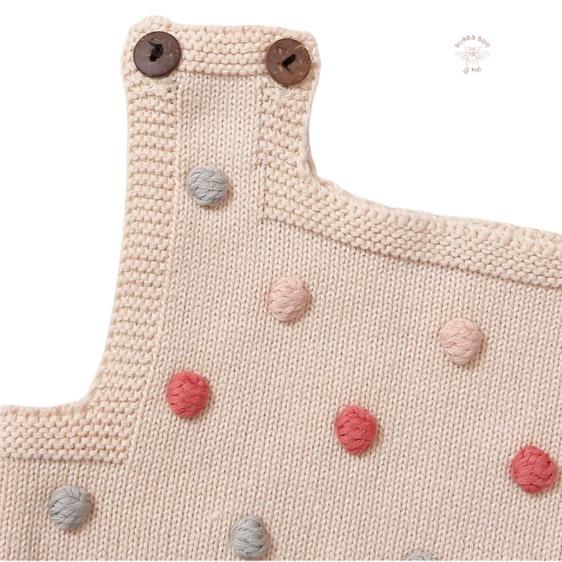 knitted Pastel Spot - Romper.