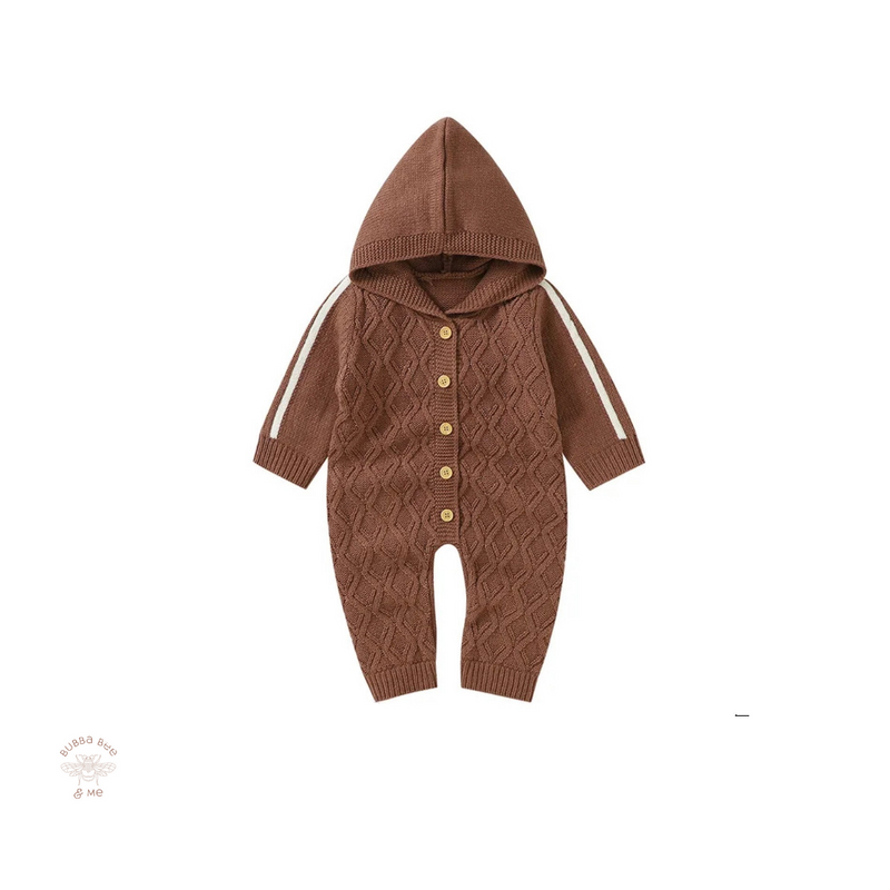 Knitted Hoodie Brown.