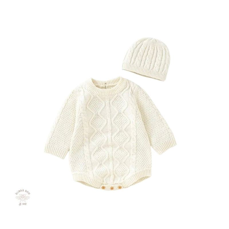Knitted Romper - Ivory.