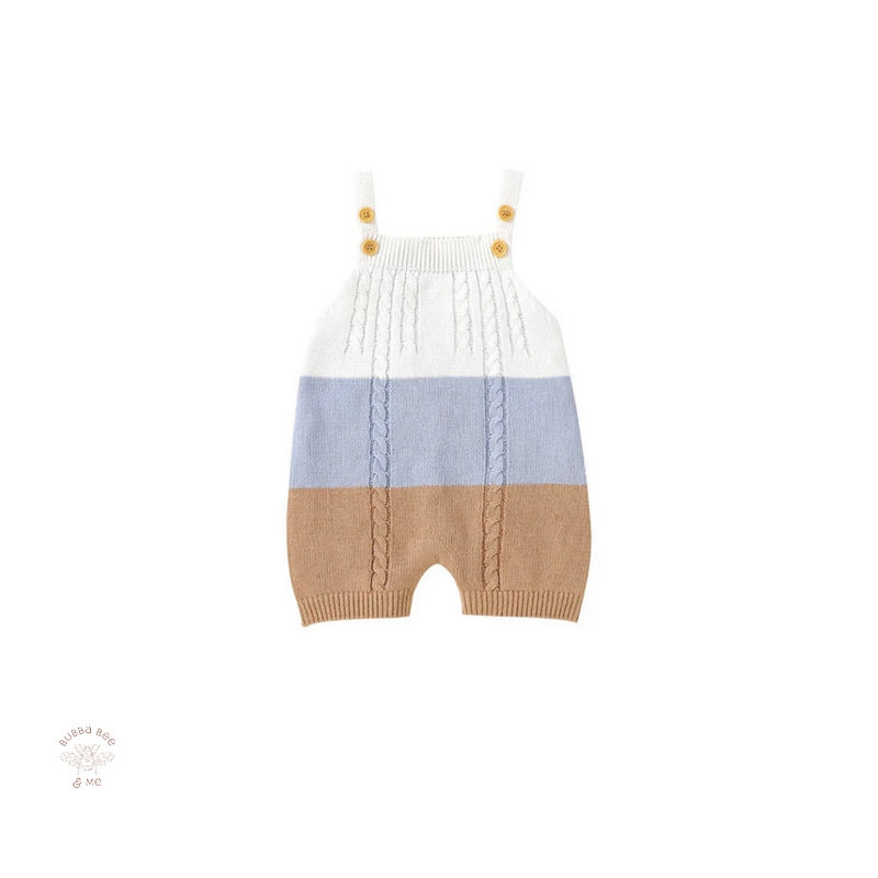 Knitted Tricolor Playsuit.