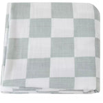 Swaddle - Organic - Checkerboard Green.