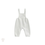 Embroidered Rainbow Overalls - White Marle.