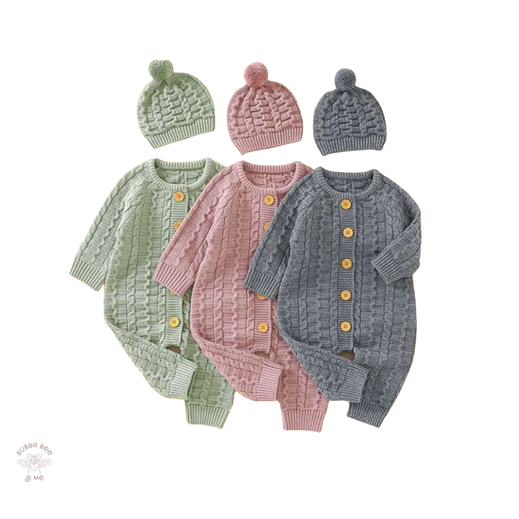 Knitted Onesie - Green.