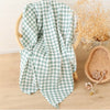 Swaddle - Organic - Check Green.