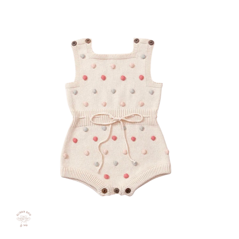 knitted Pastel Spot - Romper.