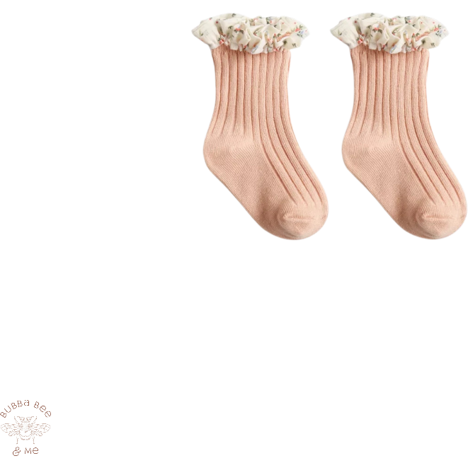 Cotton Socks - Floral Frill.