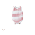 Summer Cotton Pastel Stripe Romper.
