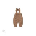 Knitted Latte heart Overalls.