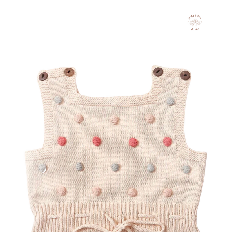 knitted Pastel Spot - Romper.