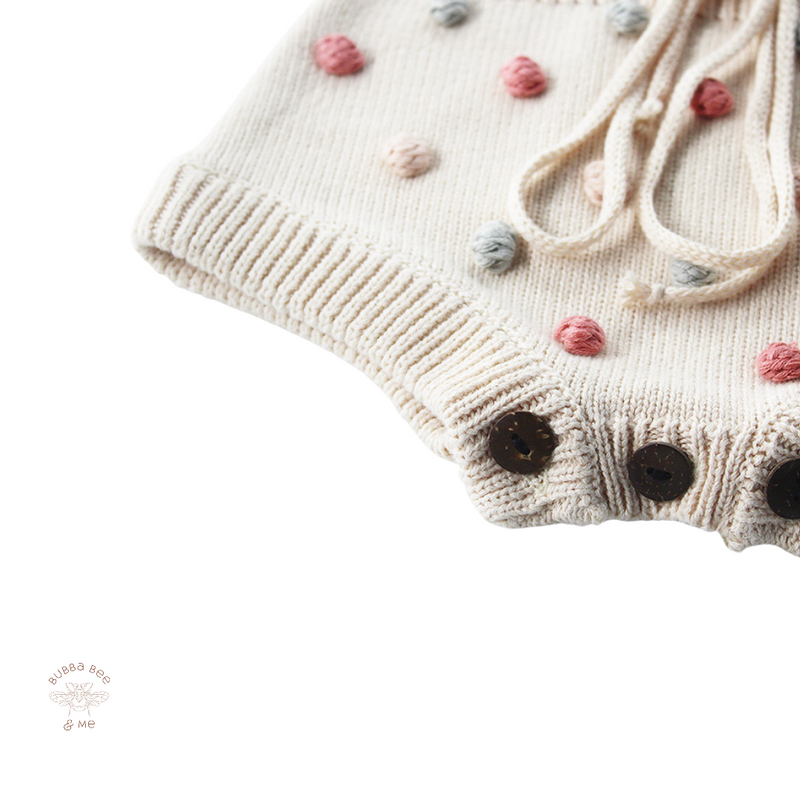knitted Pastel Spot - Romper.