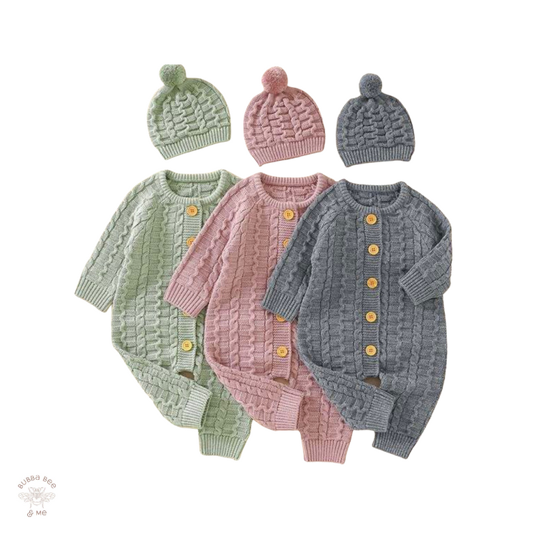 Knitted Onesie - Pink.