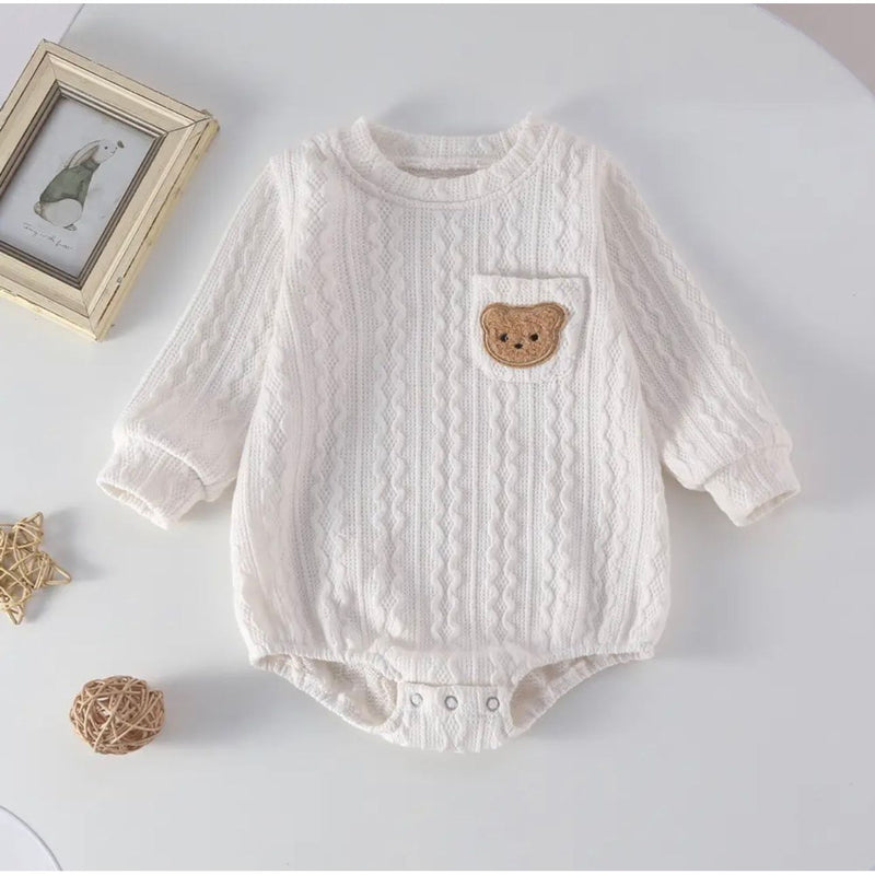 Teddy Romper Vanilla.