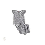 Floral Flutter Sleeve - 2 Piece Set.