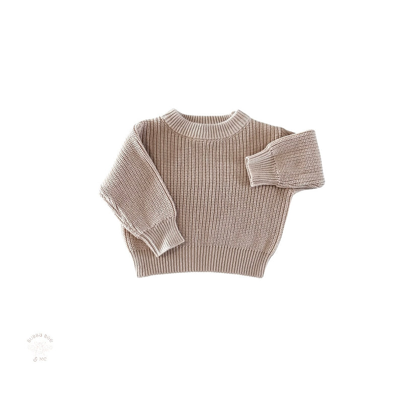 knitted bany jumper,nude,Bubba Bee & Me.