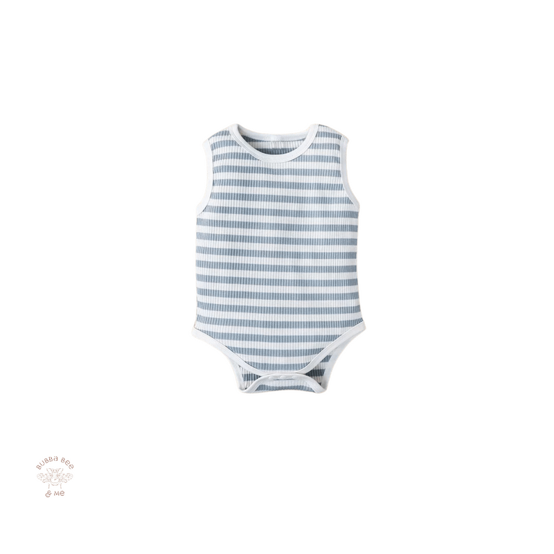 Summer Cotton Pastel Stripe Romper.