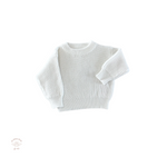 Baby knitted white jumper,Bubba Bee & Me.